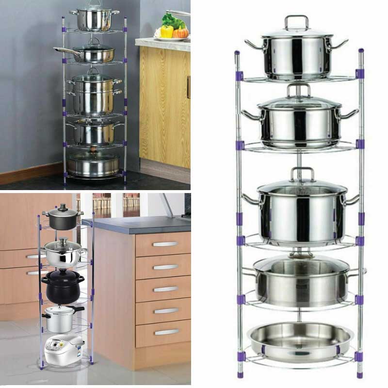 5 LAYER STAINLESS STEEL RACK SUPER POT STAND